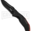 Bear Edge Black W/ Red Backspacer Spring Assisted Knife - Black Plain -Kershaw Store Bear Edge 4.5in SA Black Red Backspacer Black 61103 BHQ 68071 jr large
