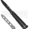 Bear OPS Bear-Song II Black Balisong Butterfly Knife (4.5" Black/Trainer Plain) -Kershaw Store Bear OPS Bear song II Butterfly Black G 10 BHQ 50068 er large