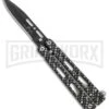 Bear OPS Bear Song IV Sim. Carbon Fiber Small Butterfly Knife - Black Plain -Kershaw Store Bear Ops Bear Song IV small sim carbon fiber black BHQ 75950 er large