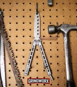 Bear Ops Bear Song VIII Silver Butterfly Trainer - Bead Blast Dull -Kershaw Store Bear Ops Bear Song VIII Butterfly Trainer B 821 SS S BHQ 117625 kp peg board web large