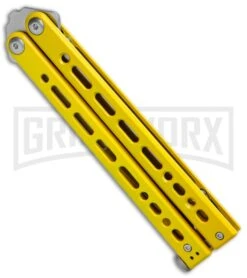 Bear Ops Bear Song VIII Yellow Butterfly Knife - Bayonet Satin Plain 7 Bear Ops Bear Song VIII Yellow Butterfly Knife - Bayonet Satin Plain -Kershaw Store Bear Ops Bear Song VIII Butterfly Yellow CP Satin B 820 SSYW S BHQ 124145 jr spine large