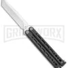 Bear Ops Bear Song VIII Black Butterfly Knife - Tanto Satin Plain -Kershaw Store Bear Ops Bear Song VIII Tanto Black Satin BHQ 107302 jr large
