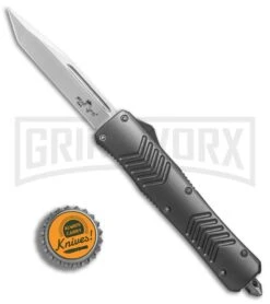 Bear Ops Tanto D/A OTF Automatic Knife Gray - Satin Plain -Kershaw Store Bear Ops Tanto DA gray satin plain BP 24902 er bottlecap large