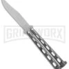 Bear & Son Knives Silver Speckle 114 Balisong Butterfly Knife - Satin Plain -Kershaw Store Bear Son 114 speckle satin BHQ 0365 er large