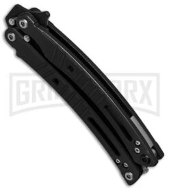 Bear OPS Bear-Song VI Black Butterfly Knife - Black Plain -Kershaw Store Bear Son Breeden B 600 B 35032 BHQ 51710 jr spine large