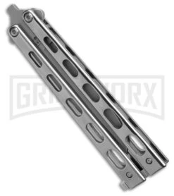 Bear & Son Knives SS14 Stainless Steel Butterfly Knife - Clip Point Bead Blast 7 Bear & Son Knives SS14 Stainless Steel Butterfly Knife - Clip Point Bead Blast -Kershaw Store Bear Son Knives SS14 Stainless Steel Butterfly Knife CP BB BHQ 87939 td side large