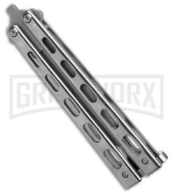 Bear & Son Knives SS14 Stainless Steel Butterfly Knife - Clip Point Bead Blast 6 Bear & Son Knives SS14 Stainless Steel Butterfly Knife - Clip Point Bead Blast -Kershaw Store Bear Son Knives SS14 Stainless Steel Butterfly Knife CP BB BHQ 87939 td spine large