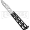 Bear And Son Knives 113BTR Small Black Trainer Butterfly Knife - Satin Plain -Kershaw Store Bear and Son 113BTR Small Butterfly Trainer Black Satin BHQ 11912 jr large