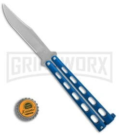 Bear & Son 114BL & 114BLTR Blue Butterfly Knife 2-Pack -Kershaw Store Bear and Son 2 Pack Butterfly Special Blue BHQ 88811 er sharp bottlecap large