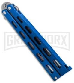 Bear & Son 114BL & 114BLTR Blue Butterfly Knife 2-Pack -Kershaw Store Bear and Son 2 Pack Butterfly Special Blue BHQ 88811 er trainer side large