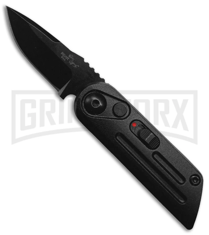Bear Ops Bold Action XIV Black Stainless Steel Automatic Knife - Black Plain 3 Bear Ops Bold Action XIV Black Stainless Steel Automatic Knife - Black Plain