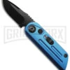 Bear Ops Bold Action XIV Blue Stainless Steel Automatic Knife - Black Plain 1 Bear Ops Bold Action XIV Blue Stainless Steel Automatic Knife - Black Plain -Kershaw Store Bear and Son Auto Bold Action XIV Blue BHQ 153935 jr large