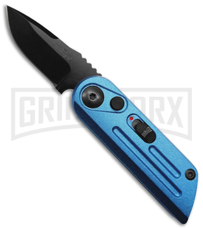 Bear Ops Bold Action XIV Blue Stainless Steel Automatic Knife - Black Plain 3 Bear Ops Bold Action XIV Blue Stainless Steel Automatic Knife - Black Plain