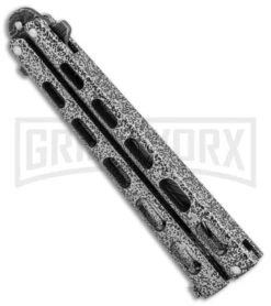 Bear & Son 115DSV Silver Vein Butterfly Knife - Damascus Plain -Kershaw Store Bear and Son Butterfly Black Damascus 115DSV BHQ 83522 jr spine large