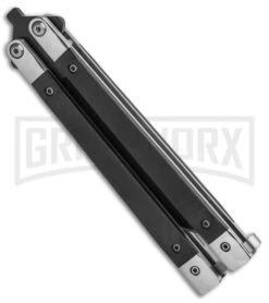 Bear & Son Black G-10 Balisong Butterfly Knife - Black Plain 8 Bear & Son Black G-10 Balisong Butterfly Knife - Black Plain -Kershaw Store Bear and Son Butterfly Knife Black G 10 Black G17B BHQ 92673 jr side large