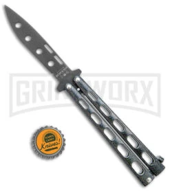 Bear & Son 115 Galaxy Butterfly Knife - Black Dull -Kershaw Store Bear and Son Butterfly Trainer Black Sparkle Black BHQ 141053 jr bottlecap large