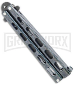 Bear & Son 115 Galaxy Butterfly Knife - Black Dull -Kershaw Store Bear and Son Butterfly Trainer Black Sparkle Black BHQ 141053 jr side large