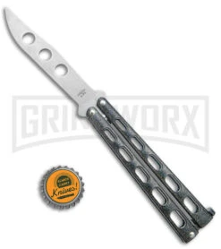 Bear & Son 114 Galaxy Butterfly Trainer Knife - Stonewash Dull -Kershaw Store Bear and Son Butterfly Trainer Black Sparkle SW BHQ 141044 jr bottlecap large