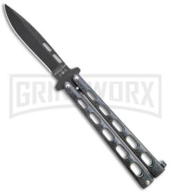 Bear & Son 115GX Galaxy Butterfly Knife - Black Plain