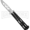 Benchmark Black Butterfly Trainer Knife - Stonewash Dull -Kershaw Store Benchmark Butterfly Rrainer Black SW BHQ 137773 td large