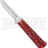 Benchmark BM009 Red Balisong Butterfly Knife - Satin Plain -Kershaw Store Benchmark Red Buttefly Knife Satin BM009 BHQ 74287 jr large