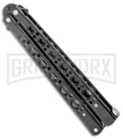 Black Balisong Butterfly Knife - (9.60" Black) -Kershaw Store Black Balisong Butterfly Black GX 37517 jr side large