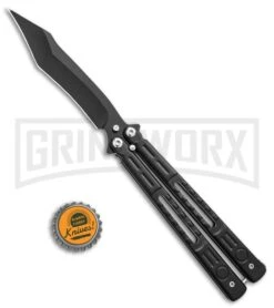 Chalkhill Balisong Butterfly Knife - Black Tanto Skeletonized 9 Chalkhill Balisong Butterfly Knife - Black Tanto Skeletonized -Kershaw Store Black Balisong Clip Point Butterfly Knife Black Finish GX 37653 td size large
