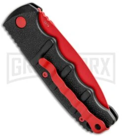Boker Kalashnikov Black Widow Automatic Knife - D2 Dagger Red Plain -Kershaw Store Boker Black Widow Kalashnikov Dagger Auto Red 01KALS44NSOI BHQ 92706 jr side large