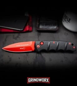 Boker Kalashnikov Black Widow Automatic Knife - D2 Dagger Red Plain -Kershaw Store Boker Black Widow Kalashnikov Dagger Automatic Knife Red BHQ92706 kp steel web large