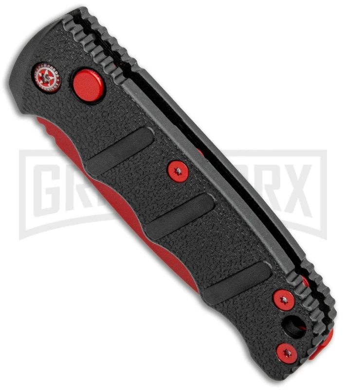 Boker Mini Kalashnikov Black Automatic Knife - Red Plain 4 Boker Mini Kalashnikov Black Automatic Knife - Red Plain - Image 2