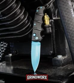 Boker Kalashnikov Automatic Knife - D2 Dagger Electric Blue Plain -Kershaw Store Boker Blue Scorpion Kalashnikov Dagger Automatic Knife Electric Blue BHQ 95400 kp motor web large