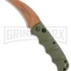 Boker Kalashnikov Desert Warrior Hawkbill Automatic Knife - Copper Plain -Kershaw Store Boker Desert Warrior Kalashnikov Hawkbill Auto OD Green Copper 01KALS69NSOI BHQ 103273 jr large