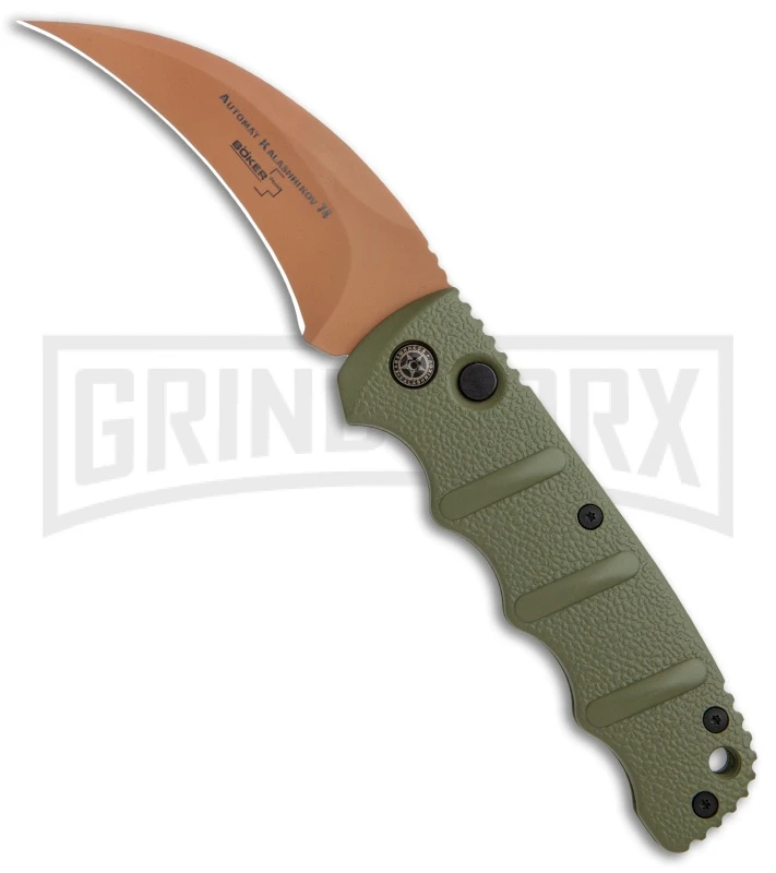 Boker Kalashnikov Desert Warrior Hawkbill Automatic Knife - Copper Plain 3 Boker Kalashnikov Desert Warrior Hawkbill Automatic Knife - Copper Plain