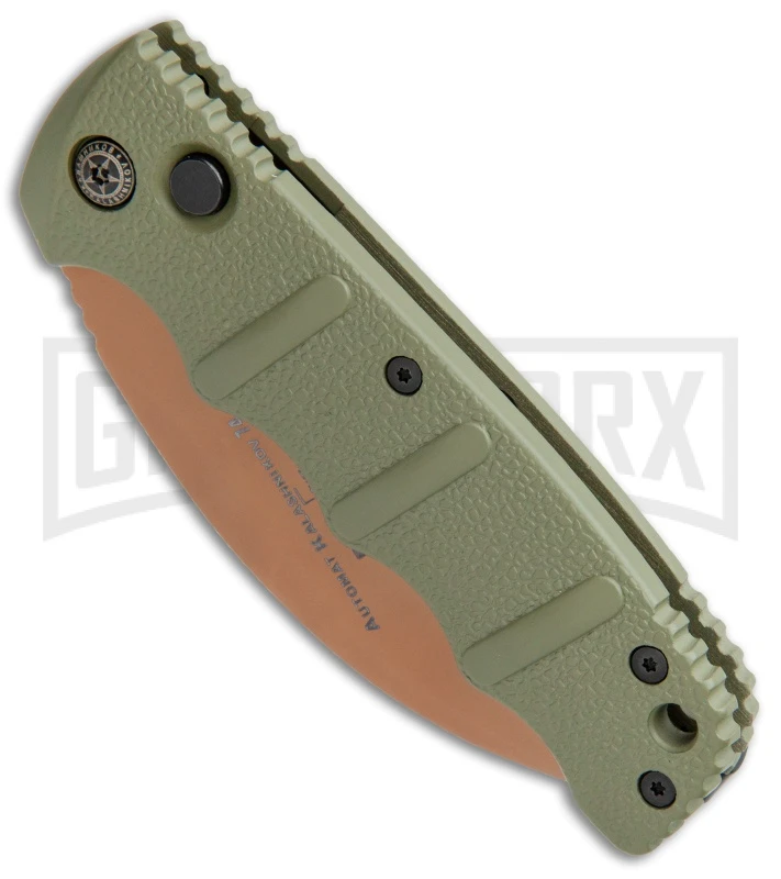 Boker Kalashnikov Desert Warrior Hawkbill Automatic Knife - Copper Plain 4 Boker Kalashnikov Desert Warrior Hawkbill Automatic Knife - Copper Plain - Image 2