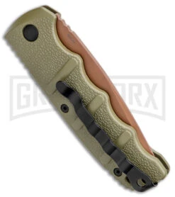 Boker Kalashnikov Desert Warrior Tanto Automatic Knife - Copper Plain -Kershaw Store Boker Desert Warrior Kalashnikov Tanto Auto OD Green D2 Copper BHQ 96967 jr side large