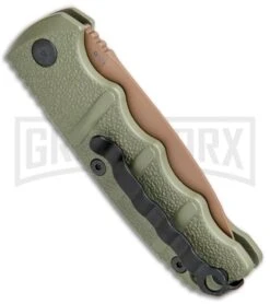 Boker Desert Warrior Mini Kalashnikov OD Green Automatic Knife - Copper Plain -Kershaw Store Boker Kalashnikov Automat 74 AUSB OD Green jr side 1 large