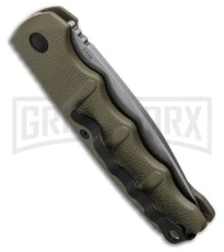 Boker Kalashnikov OD Green Automatic Knife - SW Plain -Kershaw Store Boker Kalashnikov Automatic Knife OD Green 3.25 XHP Satin BHQ 92085 LS Side large