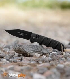 Boker Kalashnikov Black Bowie Automatic Knife - D2 Black Plain -Kershaw Store Boker Kalashnikov Bowie Auto Black Black 01KALS76BN BHQ 17111 jr lifestyle large