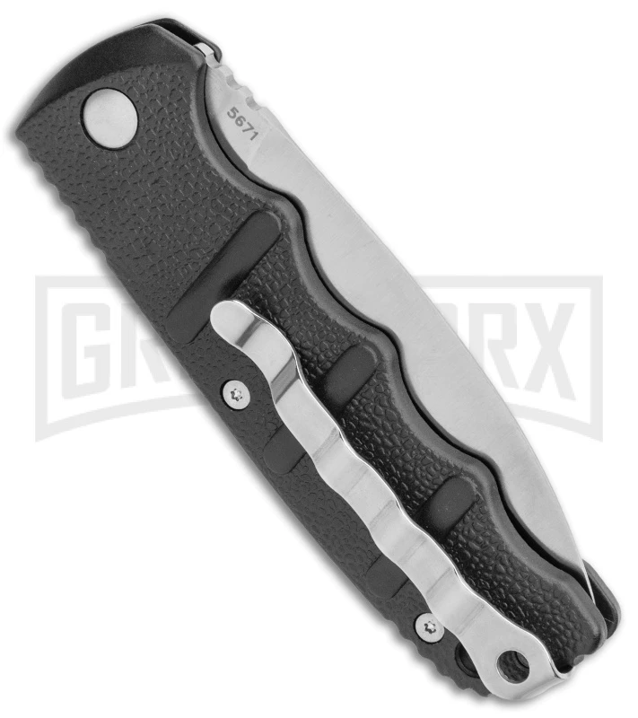 Boker Kalashnikov Black Automatic Knife - D2 Satin Plain 5 Boker Kalashnikov Black Automatic Knife - D2 Satin Plain - Image 3