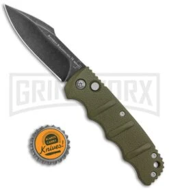 Boker Kalashnikov OD Green Automatic Knife - D2 Harpoon Smokewash Plain -Kershaw Store Boker Kalashnikov Harpoon Auto OD Green Smokewash 01KALS123NSOI BHQ 132735 jr bottlecap large
