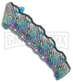 Boker Magnum Chained Rainbow Spring Assisted Knife - Spectrum Plain 8 Boker Magnum Chained Rainbow Spring Assisted Knife - Spectrum Plain -Kershaw Store Boker Magnum Chained Rainbow BHQ 80865 er spine large