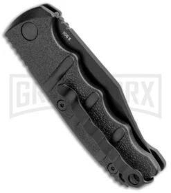 Boker Mini Kalashnikov Black Bowie Automatic Knife - Black Plain -Kershaw Store Boker Mini Kalashnikov Bowie Auto Black BHQ 96965 jr side large