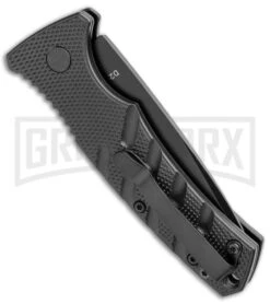Boker Mini Strike Automatic Knife Black - Drop Point Black Plain 8 Boker Mini Strike Automatic Knife Black - Drop Point Black Plain -Kershaw Store Boker Mini Strike Auto Black Black 01BO436NSOI BHQ 99629 jr side large