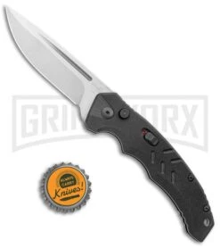Boker Plus Intention II Automatic Folding Knife Black - Stonewash Drop Point -Kershaw Store Boker Plus Intention Black Auto SW 01B0482 BHQ 115756 jr bottlecap large