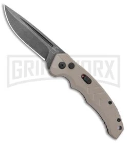 Boker Plus Intention II Automatic Folding Knife Coyote Tan - Black SW Drop Point