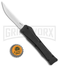 Boker Plus Lhotak Eagle Black Aluminum OTF Automatic Knife - Satin Plain -Kershaw Store Boker Plus Lhotak Eagle Black Aluminum OTF Automatic Knife Satin Plain GX 35303 jr bottlecap large
