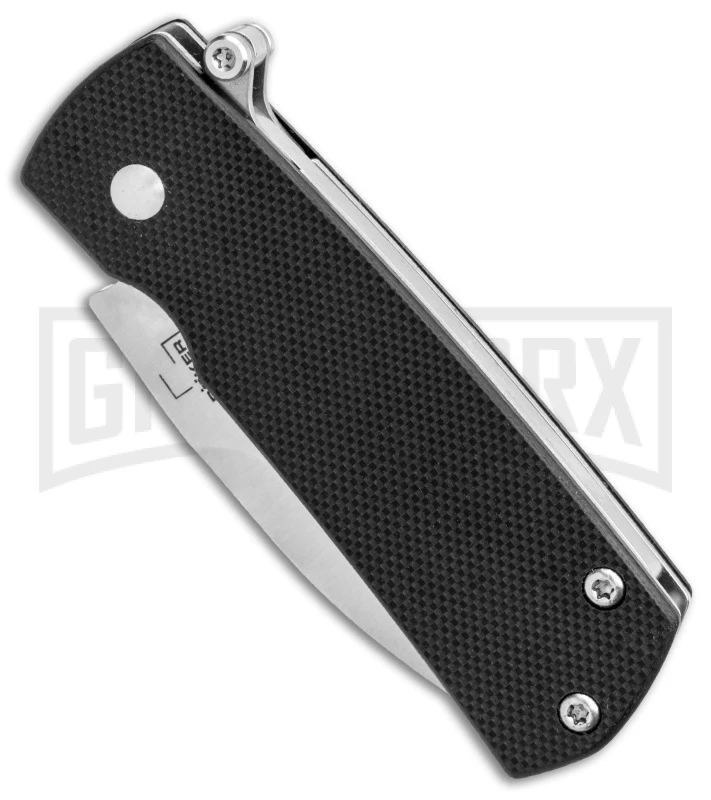 Boker Plus Shamsher Black Automatic Liner Lock Knife - Satin Plain 4 Boker Plus Shamsher Black Automatic Liner Lock Knife - Satin Plain - Image 2