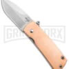 Boker Plus Shamsher Copper Automatic Liner Lock Knife - Satin Plain -Kershaw Store Boker Plus Shamsher Auto LL Copper Satin BHQ 139171 jr 2 large