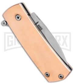 Boker Plus Shamsher Copper Automatic Liner Lock Knife - Satin Plain 8 Boker Plus Shamsher Copper Automatic Liner Lock Knife - Satin Plain -Kershaw Store Boker Plus Shamsher Auto LL Copper Satin BHQ 139171 jr side 2 large