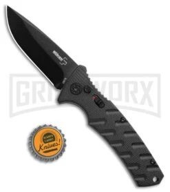 Boker Plus Strike Automatic Knife - Drop Point Black Plain 11 Boker Plus Strike Automatic Knife - Drop Point Black Plain -Kershaw Store Boker Plus Strike Bowie Auto Black 01BO433NSOI BHQ 97031 jr bottlecap large